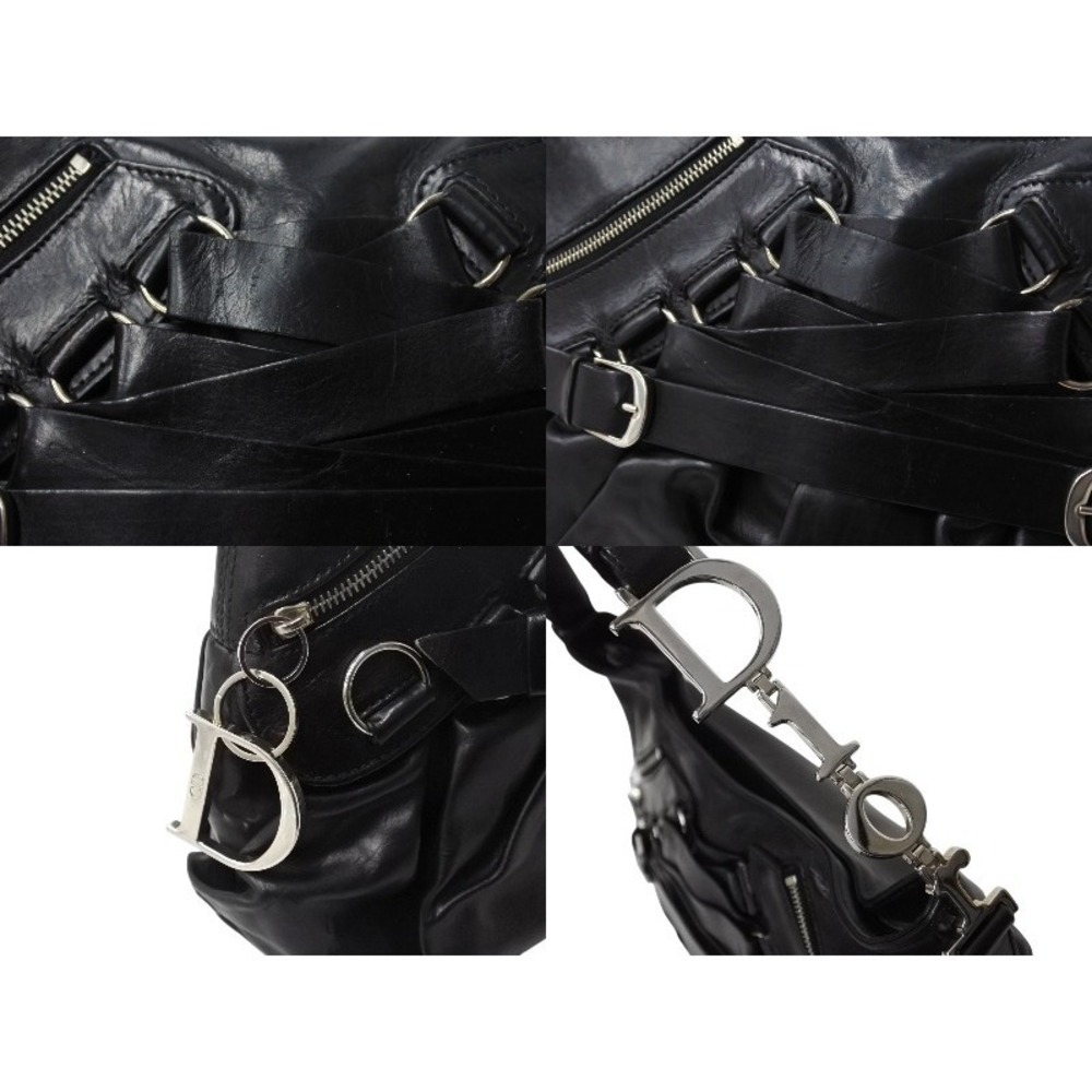 Christian Dior Galliano era all leather One Shoulder Hobo bag black - Picture 6 of 10